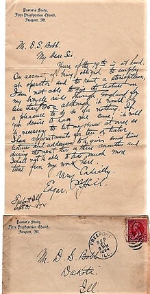Item #041361 1894 HANDWRITTEN LETTER (ALS) ON GIVING A LECTURE ABOUT HIS BICYCLE RIDE THROUGH...