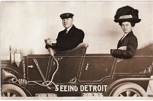 Item #041408 "SEEING DETROIT" REAL-PHOTO POSTCARD. Detroit Michigan.