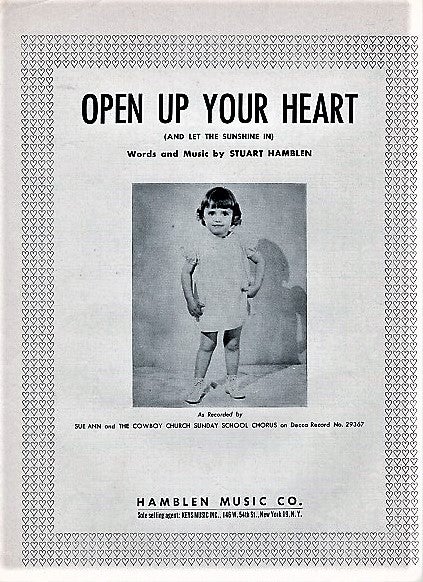 Item #041433 OPEN UP YOUR HEART (AND LET THE SUNSHINE IN). Words and Music by Stuart Hamblen. Open Up.. sheet music.