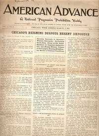 Item #BOOKS008615I "AMERICAN ADVANCE":; A National Progressive Prohibition Weekly, Vol. II, No. 9...Chicago, March 2, 1912. American.