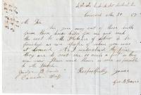 Item #BOOKS009617I AUTOGRAPH LETTER (ALS) FROM CONCORD [NEW HAMPSHIRE], 30 MARCH 1857, RE HORSEHIDES TO BE SENT TO VERMONT. George B. Davis.