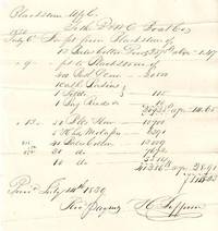 Item #BOOKS009671I 1830 HANDWRITTEN RECEIPT FOR GOODS SOLD TO THE P&WC BOAT CO [Phila & West...