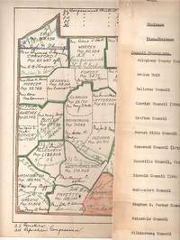 Item #BOOKS011805I Two items: List of Republican officials (county by county) in western Pennsylvania; 1920 census map showing Republicans in western Pa. Republican Party.