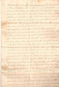 Item #BOOKS013045I 1825 HANDWRITTEN POWER-OF-ATTORNEY and deposition pertaining to land in East Windsor, Middlesex County, New Jersey. East Windsor / Lykes New Jersey, Michael and Elizabeth, Likes.