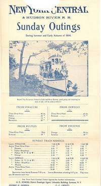 Item #BOOKS013191I NEW YORK CENTRAL & HUDSON RIVER R.R.; Sunday Outings during Summer and Early Autumn of 1900. New York Central Railroad.