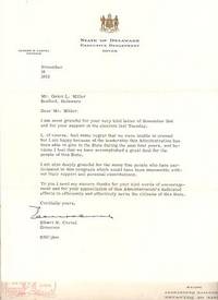 Item #BOOKS013220I 1952 Typewritten Letter Signed (TLS) thanking Galen L. Miller and the...