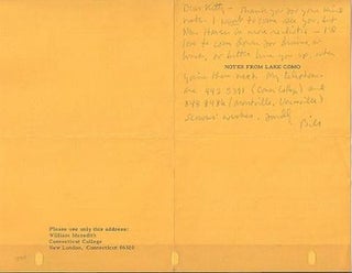 Item #BOOKS013407I 1969 HANDWRITTEN NOTE (ANS) BY THE AMERICAN POET, ON HIS PRINTED SEASONAL...
