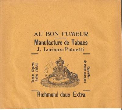 Item #BOOKS013557I AU BON FUMEUR - MANUFACTURE DE TABACS - J. LORIAUX=PIANETTI - RICHMOND DOUX EXTRA. Tobacco.