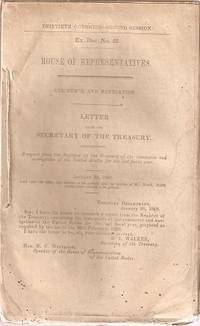 Item #BOOKS015939I COMMERCE AND NAVIGATION:; Letter from the Secretary of the Treasury transmitting a report ... January 22, 1849. Robert J. Walker.