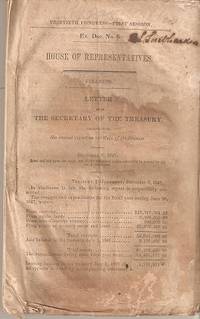 Item #BOOKS015940I FINANCES:; Letter from the Secretary of the Treasury transmitting his annual report...December 9, 1847. Robert J. Walker.
