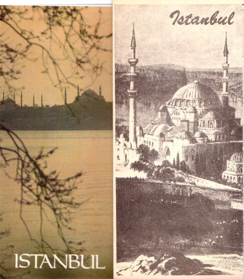 Item #BOOKS019836I TWO FOLDING MAPS OF ISTANBUL. Istanbul Turkey.