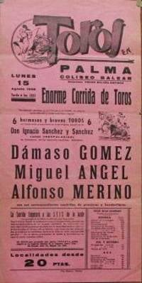 Item #BOOKS019967I TOROS EN PALMA COLISEO BALEAR...; 15 Agosto 1955...Enorme Corrida de Toros....