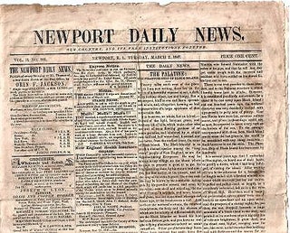 Item #BOOKS013432I "NEWPORT DAILY NEWS":; Our Country and Its Free Institutions Forever, Vol. II,...
